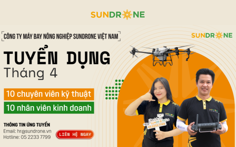 SUNDRONE VIỆT NAM TUYỂN DỤNG NHÂN SỰ THÁNG 4