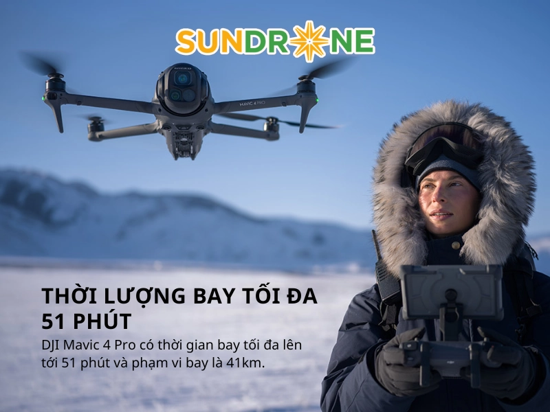 DJI Mavic 4 Pro có dung lượng pin lớn 95Wh